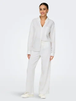 ONLCARO L/S LINEN BL EMB SHIRT CC P