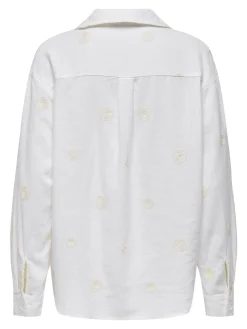 ONLCARO L/S LINEN BL EMB SHIRT CC P