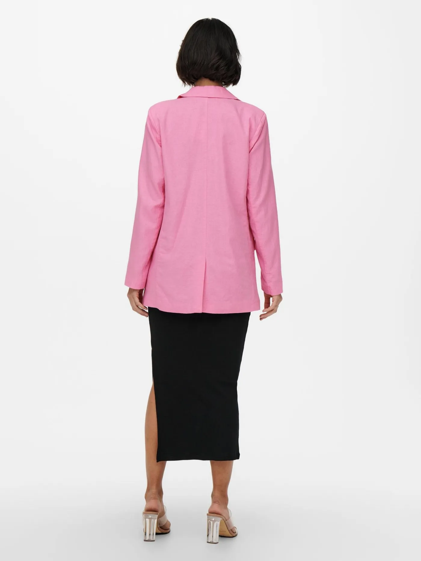 ONLCARO L/S LINEN BLEND OVS BLAZER - Sachet Pink