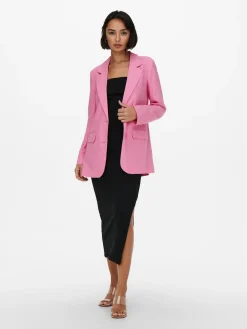 ONLCARO L/S LINEN BLEND OVS BLAZER - Sachet Pink