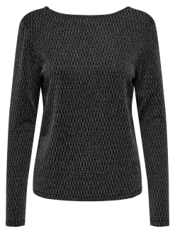 ONLCAROL L/S 2-WAY GLITTER MIX TOP