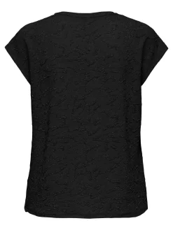 ONLCAROL S/S V-NECK GLITTER TOP BOX