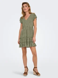ONLCLAUDETTE LIFE SS MINI DRESS WVN