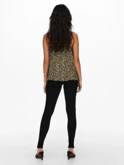 ONLDIA LIFE PLISSE SINGLET WVN - Elmwood/VIBRANT D