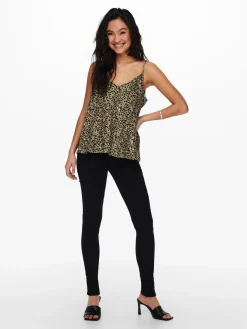 ONLDIA LIFE PLISSE SINGLET WVN - Elmwood/VIBRANT D