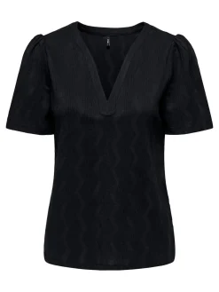 ONLDIA S/S V-NECK PLEAT TOP CS JRS