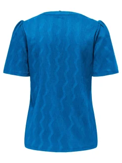 ONLDIA S/S V-NECK PLEAT TOP CS JRS