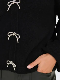 ONLDONNA LS BOW V-NECK KNT