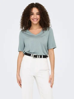 ONLELISE S/S V-NECK TOP JRS