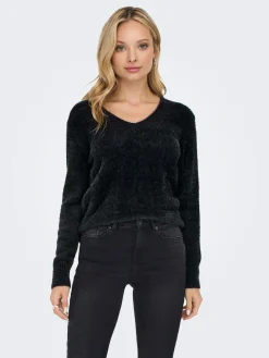 ONLELLA PIUMO LS V-NECK NCA KNT