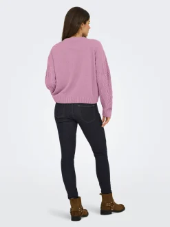 ONLELLY LIFE LS CABLE O-NECK CC KNT