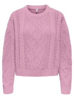 ONLELLY LIFE LS CABLE O-NECK CC KNT