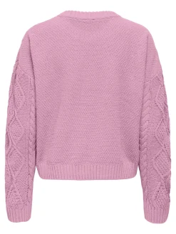 ONLELLY LIFE LS CABLE O-NECK CC KNT