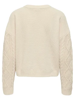 ONLELLY LIFE LS CABLE O-NECK CC KNT