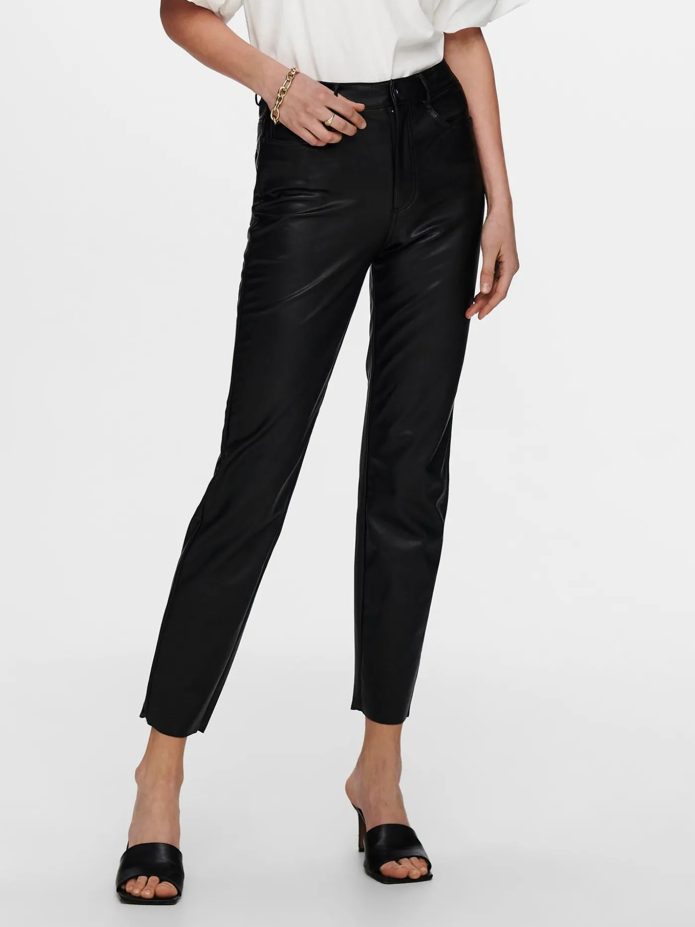 ONLEMILY HW ST ANK FAUX LEATHER PNT