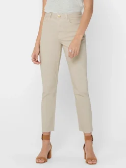 ONLEMILY HW ST RAW CRPANK DNM COL N - Ecru