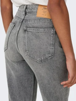 ONLEMILY LIFE HW ST RW CP AK NAS027 - Grey Denim