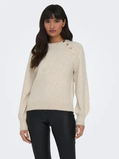 ONLEMMA LIFE LS BUTTON ONECK KNT NO