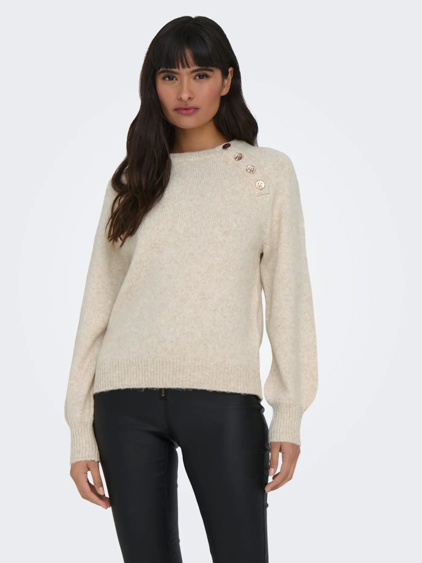 ONLEMMA LIFE LS BUTTON ONECK KNT NO