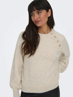 ONLEMMA LIFE LS BUTTON ONECK KNT NO