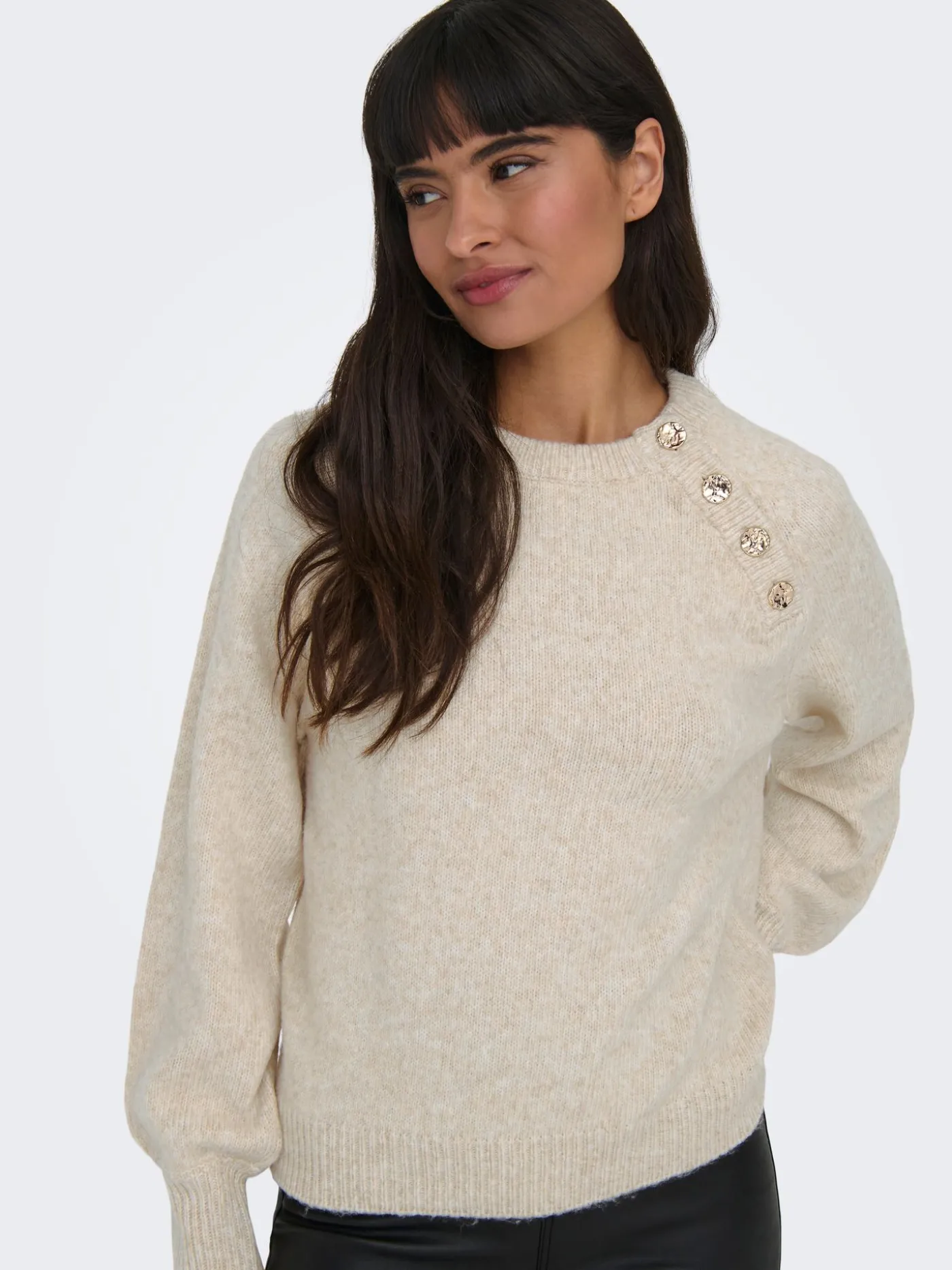 ONLEMMA LIFE LS BUTTON ONECK KNT NO