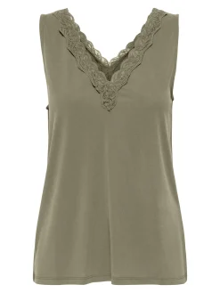 ONLFREE LIFE S/L V-NECK LACE MIX TO