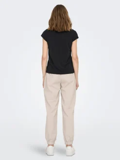 ONLFREE S/S MODAL V-NECK TOP JRS NO