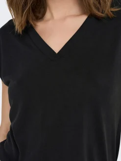 ONLFREE S/S MODAL V-NECK TOP JRS NO