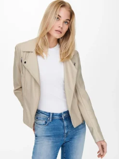 ONLGEMMA FAUX LEATHER BIKER OTW NOO