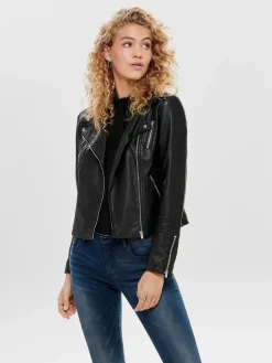 ONLGEMMA FAUX LEATHER BIKER OTW NOO