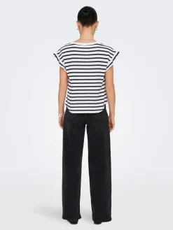 ONLGRAPE S/S FRILL O-NECK TOP JRS