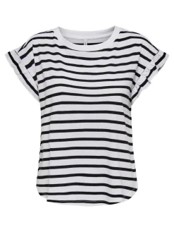 ONLGRAPE S/S FRILL O-NECK TOP JRS