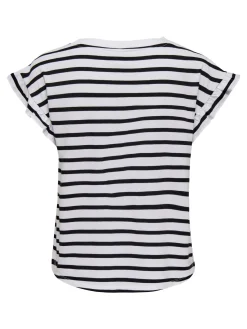 ONLGRAPE S/S FRILL O-NECK TOP JRS