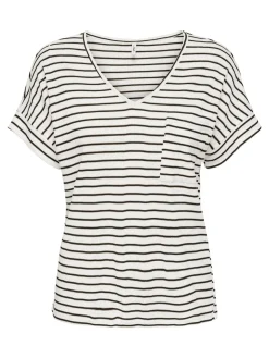 ONLIBEN S/S MOSTER V-NECK GLITTER T