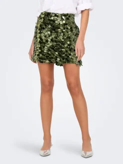 ONLJADEL SEQUINS SKIRT WVN