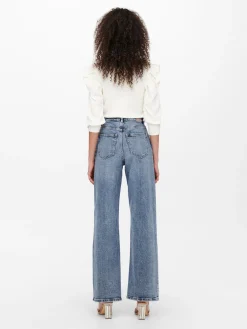 ONLJUICY HW WIDE LEG REA365  NOOS - Medium Blue De
