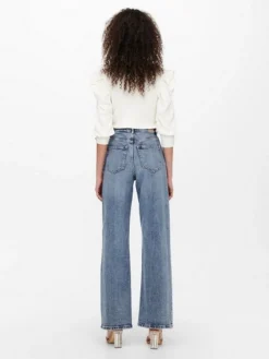 ONLJUICY HW WIDE LEG REA365  NOOS - Medium Blue De