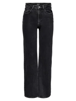 ONLJUICY HW WIDE LEG REA244 NOOS - Black Denim/NAS