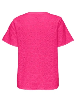 ONLKALLY HEART SS SHIRT WVN CS