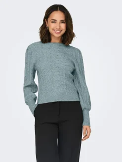 ONLKATIA LS STRUCT PUFF O-NECK NCA