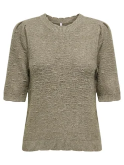 ONLKATIA SS STRUCTURE O-NECK CC KNT