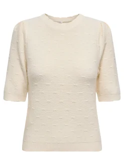 ONLKATIA SS STRUCTURE O-NECK CC KNT