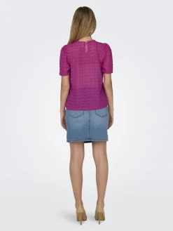 ONLLEA S/S RUFFLES TOP JRS NOOS