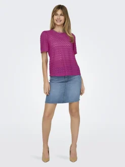 ONLLEA S/S RUFFLES TOP JRS NOOS