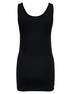 ONLLIVE LOVE LIFE S/L LONG TANK TOP - BLACK