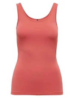 ONLLIVE LOVE LIFE S/L TANK TOP NOOS - Mineral Red