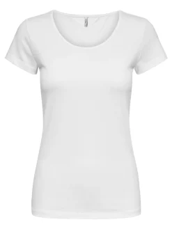 ONLLIVE LOVE LIFE S/S ONECK TOP NOO - White