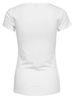 ONLLIVE LOVE LIFE S/S ONECK TOP NOO - White