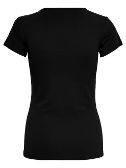 ONLLIVE LOVE LIFE S/S ONECK TOP NOO - Black