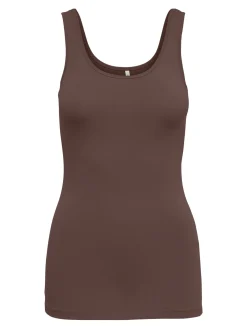 ONLLIVE LOVE S/L TANK TOP NOOS - Chocolate Martini